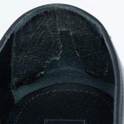 Pre Owned Chanel Black Quilted Leather CC Logo Espadrille Flats Size 36