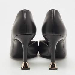 Pre Owned Chanel Black Leather CC D'orsay Pumps Size 38