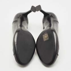 Pre Owned Chanel Black Leather CC D'orsay Pumps Size 38