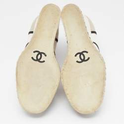 Pre Owned Chanel Tri Color Canvas CC Wedge Sneakers Size 38