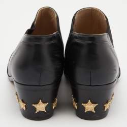 Chanel Black Leather Paris Dallas Ankle Boots Size 40.5