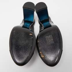 Chanel Black Glitter and CC Fabric Cap Toe Mules Size 39.5
