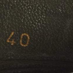 Chanel Green Canvas Tropiconic Chain Slides Flats Size 40