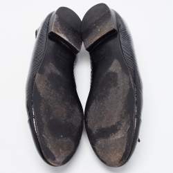 Chanel Black Patent Leather CC Ballet Flats Size 40.5