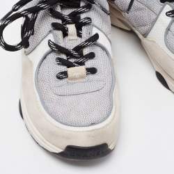 مملوكة مسبقًا Chanel Tricolor Mesh and Suede CC Low Top Sneakers Size 36