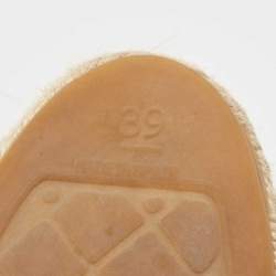 Chanel Blue Leather CC Espadrilles Flats Size 39
