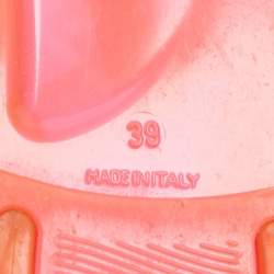 Chanel Orange Jelly Ankle Strap Sandals Size 39
