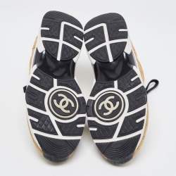 Pre Owned Chanel Brown Nubuck CC Logomania Low Top Sneakers Size 39.5