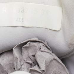 Chanel Grey/White Suede and Fabric CC  Low Top Sneakers Size 38.5