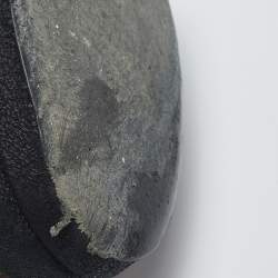 Pre Owned Chanel Black Suede CC Cap Toe Pumps Size 38.5