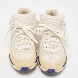 Pre Owned Chanel Multicolor Leather and Mesh CC Low Top Sneakers Size 37.5