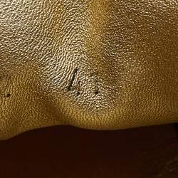 Pre Owned Chanel Pink/Gold Tweed Fabric and Leather CC Lace Up Sneakers Size 41