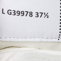 Pre Owned Chanel Green/White Suede Low Top Sneakers Size 37.5