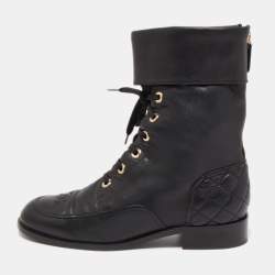 Chanel combat hot sale boots womens