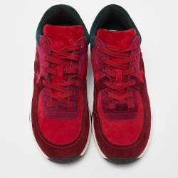 Chanel Multicolor Suede CC Low Top Sneakers Size 41