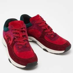 Chanel Multicolor Suede CC Low Top Sneakers Size 41