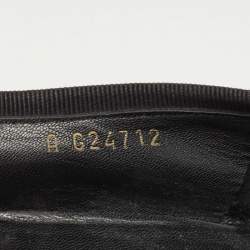 Pre Owned Chanel Black Quilted Leather CC Ligne Cambon Ballet Flats Size 37