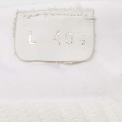 Chanel Off White Stretch Fabric CC Sock Sneakers Size 40