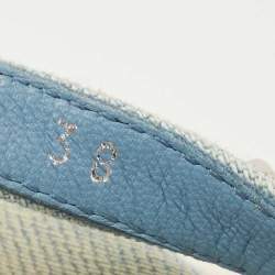 Pre Owned Chanel Blue Denim Thong Sandals Size 38