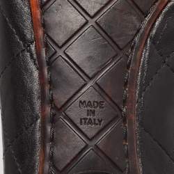 Chanel Black Quilted Leather CC Ligne Cambon Ballet Flats Size 36.5