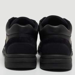 Chanel Black Suede and Fabric CC Low Top Sneakers Size 39