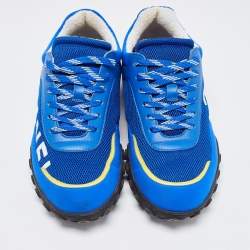 Chanel Blue Mesh and Nylon CC Low Top Sneakers Size 39