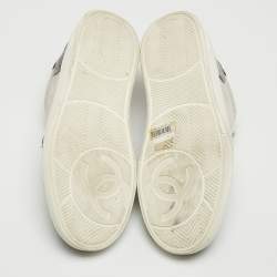 Chanel Tricolor Velvet Low Top Sneakers Size 38