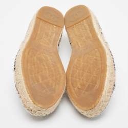 Chanel Tricolor Tweed CC Espadrille Flats Size 36