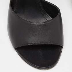 Chanel Black Leather Strappy Buckle Sandals Size 39