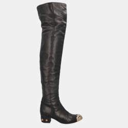 Chanel  Women's Leather Boots - Black - EU 40