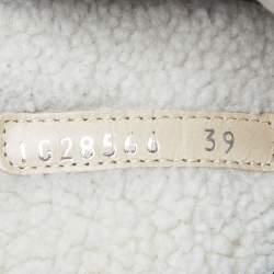 Pre Owned Chanel Grey Suede and Fur CC Mid Calf Boots Size 39