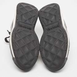 Pre Owned Chanel Black Fabric and Leather CC Low Top Sneakers Size 38