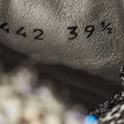 Chanel Tricolor Tweed and Leather CC Low Top Sneakers Size 39.5 