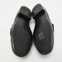 Chanel Black Quilted Leather CC Turnlock Loafers Size 39