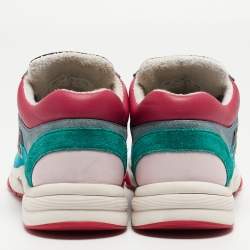 Chanel Multicolor Suede and Leather CC Low Top Sneakers Size 39