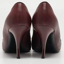 Pre Owned Chanel Brown/Black Leather and Fabric CC Bow Pumps Size 39
