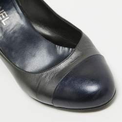 Chanel Metallic Two Tone Leather Camellia Pumps Size 39.5