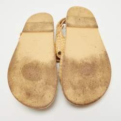 Chanel Two Tone Raffia Dad Sandals Size 42