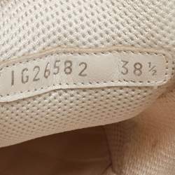 Pre Owned Chanel Multicolor Mesh and Suede CC Low Top Sneakers Size 38.5