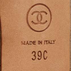 Chanel Beige Suede Interlocking CC Logo Ankle Boots Size 39