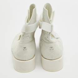 Chanel Grey Suede Cut Out Ankle Boots Size 37