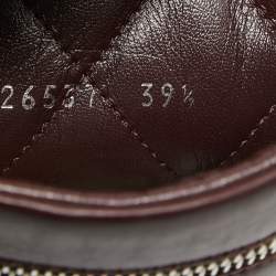 Chanel Black/Burgundy Leather CC Mid Calf Boots Size 39.5