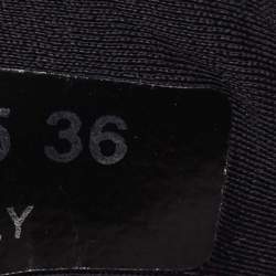 Chanel Black Suede and Nylon CC Low Top Sneakers Size 36
