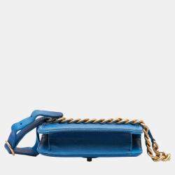 Chanel Blue Quilted Caviar Sunset On The Sea Flap Belt Bag