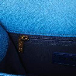 Chanel Blue Quilted Caviar Sunset On The Sea Flap Belt Bag