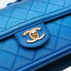Chanel Blue Quilted Caviar Sunset On The Sea Flap Belt Bag