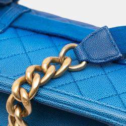 Chanel Blue Quilted Caviar Sunset On The Sea Flap Belt Bag
