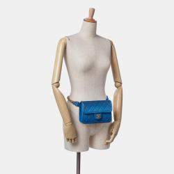 Chanel Blue Quilted Caviar Sunset On The Sea Flap Belt Bag