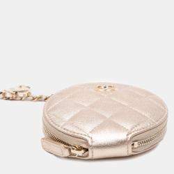 Chanel Metallic Lambskin Round Coin Purse and AirPods Case Bag