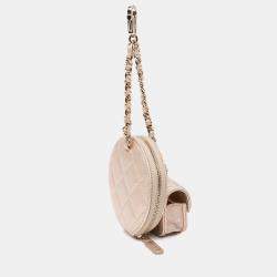 Chanel Metallic Lambskin Round Coin Purse and AirPods Case Bag